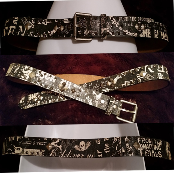 Express Accessories - Express black leather studded belt sz 40 unisex Express Accessories - Express black leather studded belt sz 40 unisex